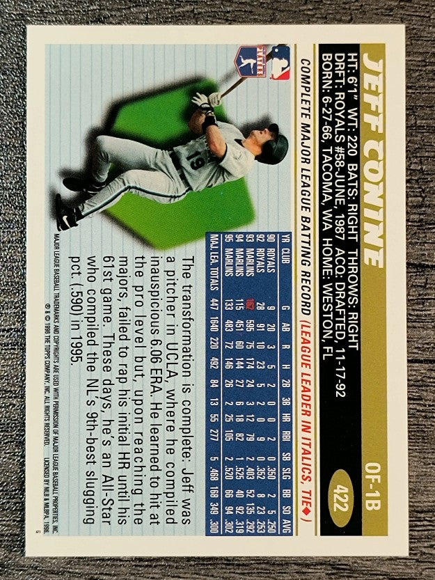 1996 Topps #422 Jeff Conine