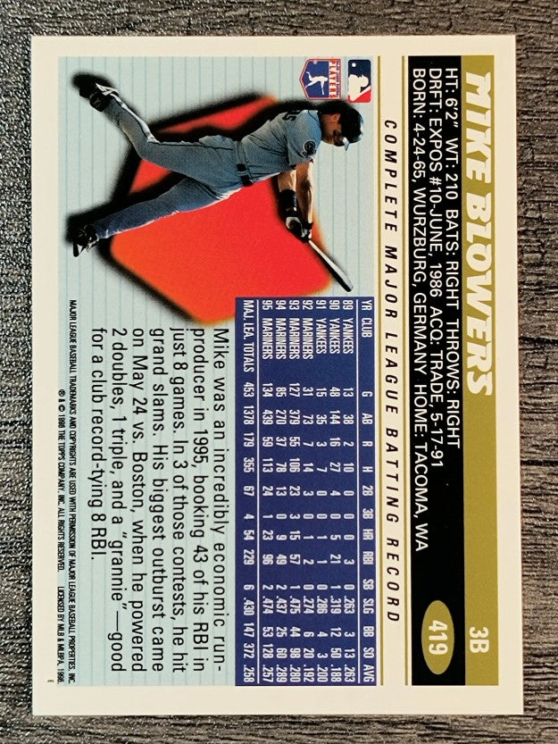 1996 Topps #419 Mike Blowers