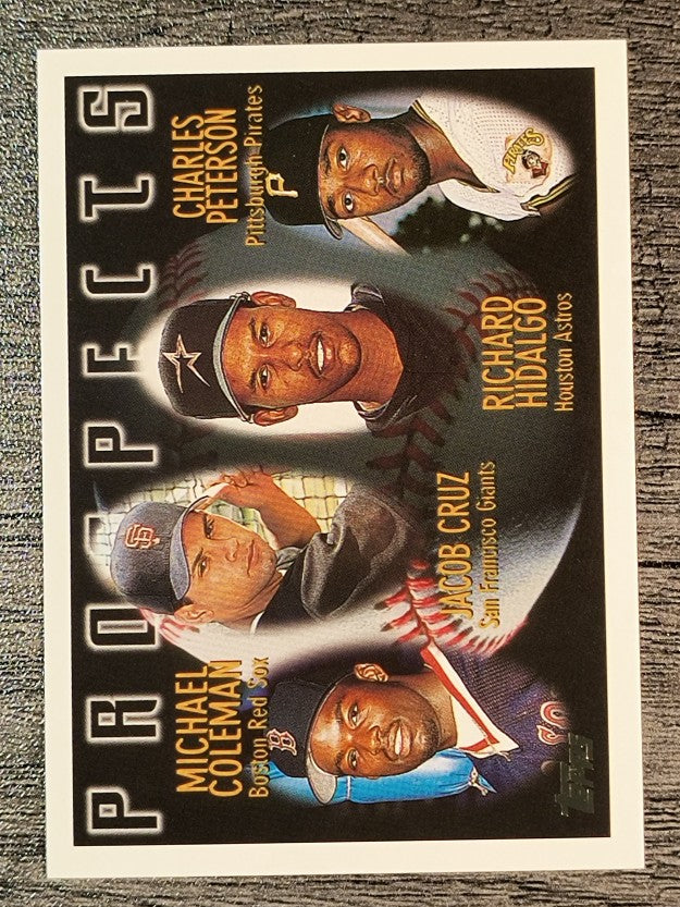 1996 Topps #438 Michael Coleman RC/Jacob Cruz/Richard Hidalgo/Charles Peterson