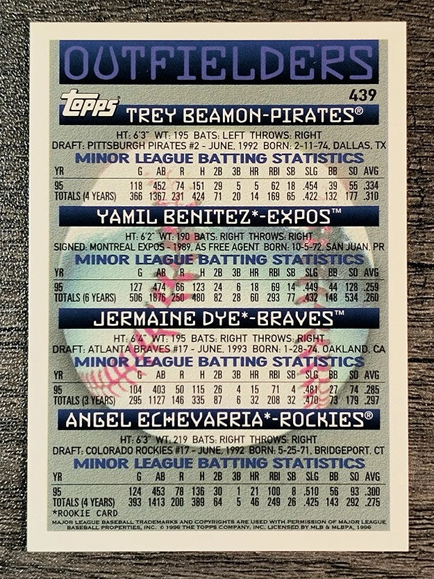 1996 Topps #439 Jermaine Dye