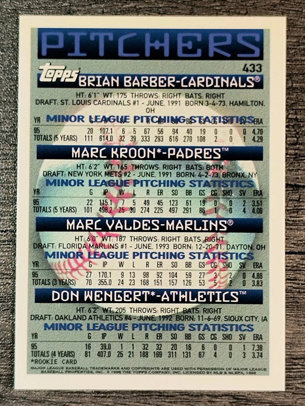 1996 Topps #433 Marc Kroon