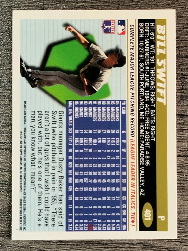 1996 Topps #401 Bill Swift