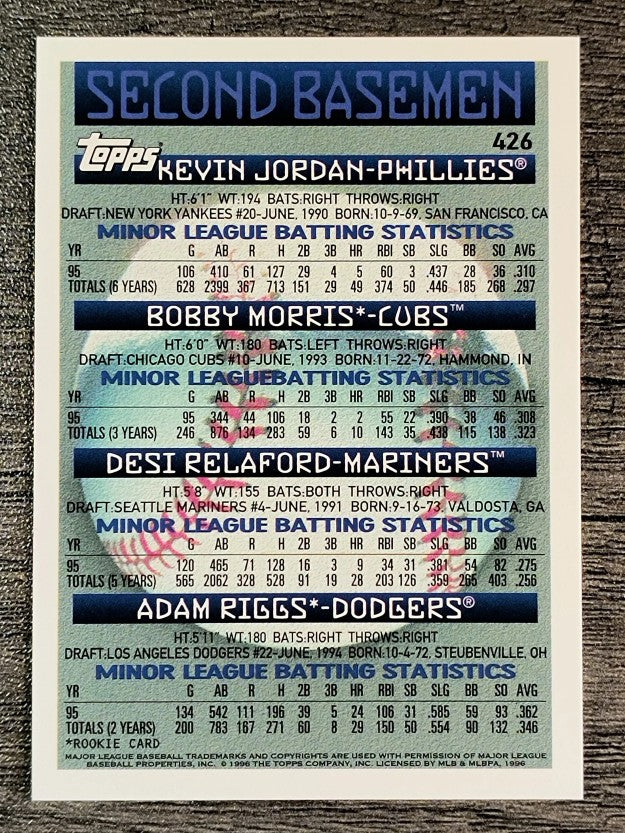 1996 Topps #426 Adam Riggs RC