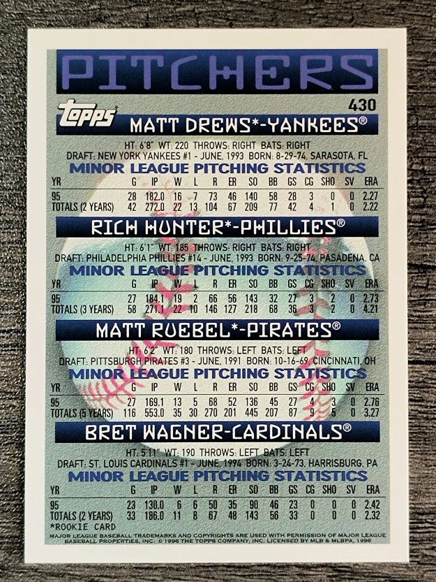 1996 Topps #430 Rich Hunter RC