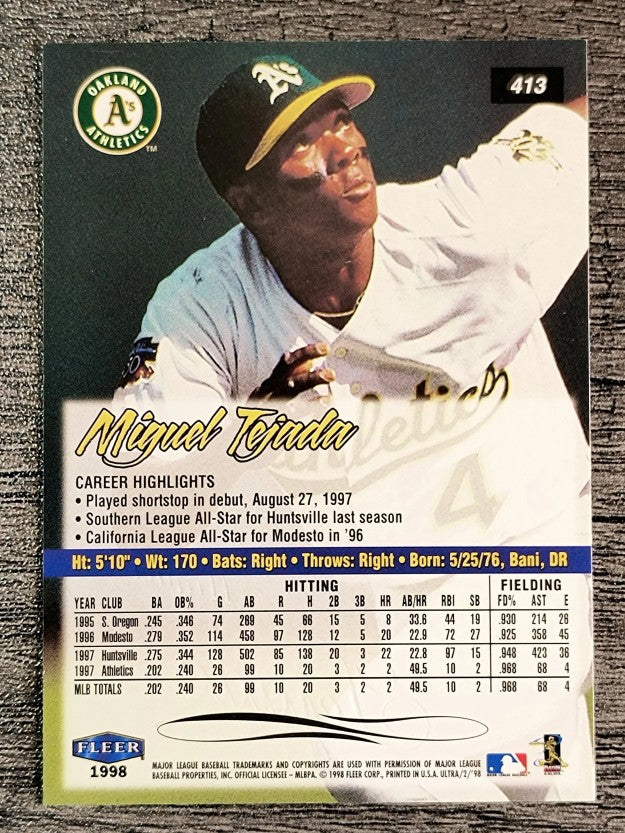 1998 Ultra #413 Miguel Tejada