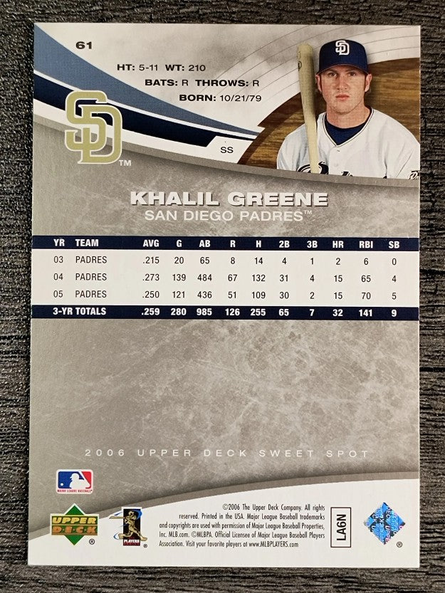 2006 Sweet Spot #61 Khalil Greene