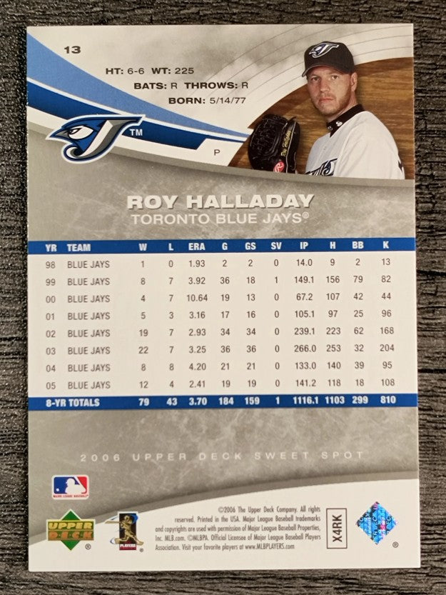 2006 Sweet Spot #13 Roy Halladay