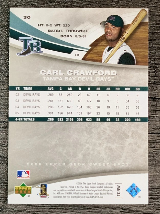 2006 Sweet Spot #30 Carl Crawford