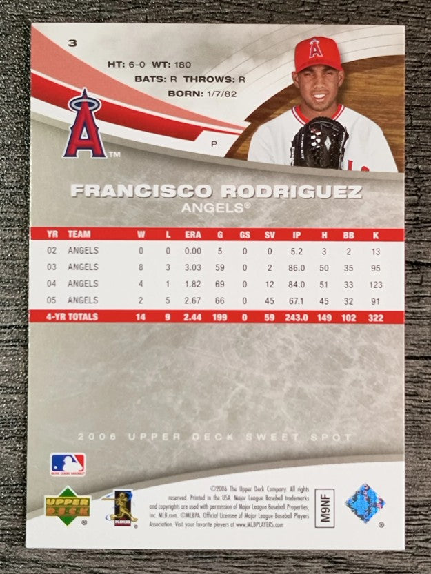 2006 Sweet Spot #3 Francisco Rodriguez