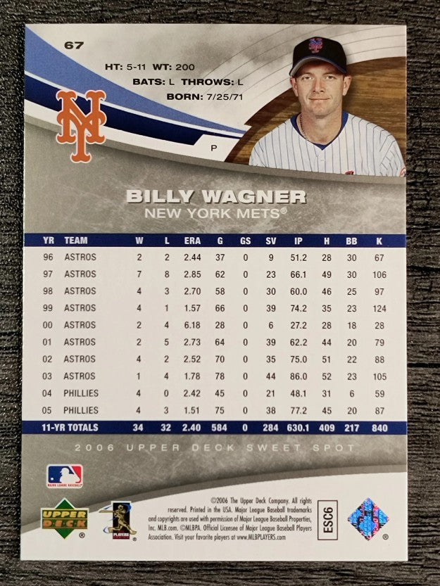 2006 Sweet Spot #67 Billy Wagner
