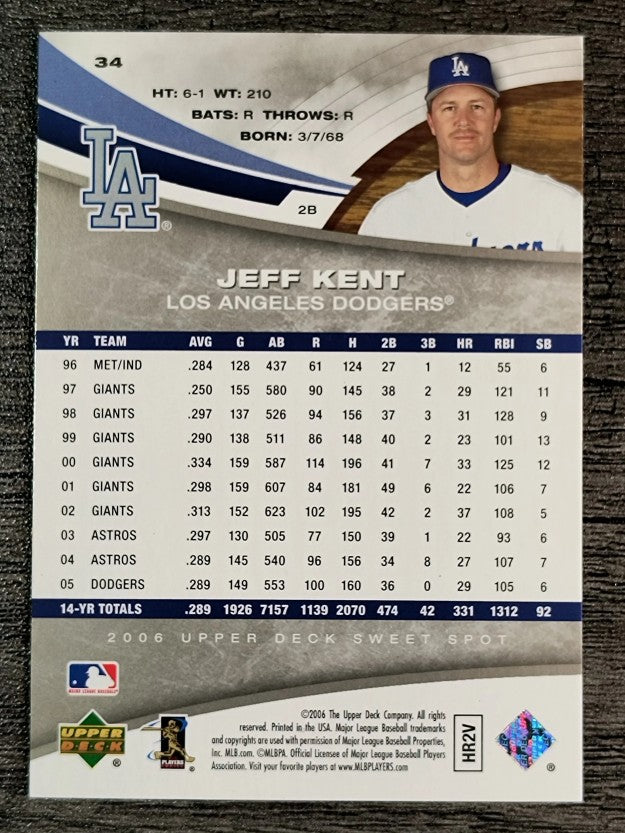 2006 Sweet Spot #34 Jeff Kent