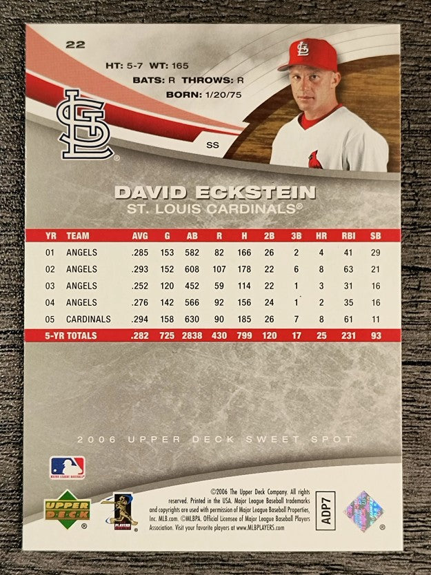 2006 Sweet Spot #22 David Eckstein