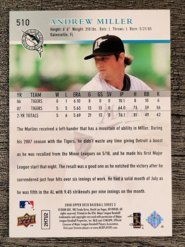 2008 Upper Deck #510 Andrew Miller