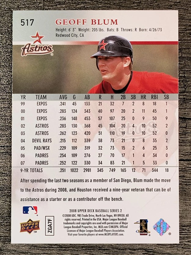 2008 Upper Deck #517 Geoff Blum