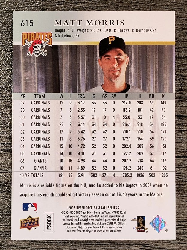 2008 Upper Deck #615 Matt Morris