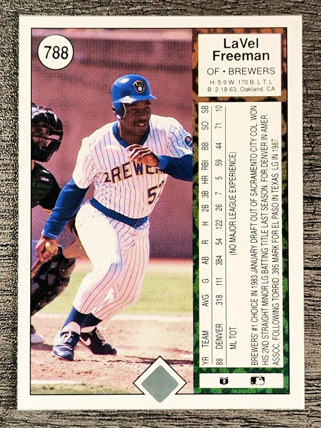 1989 Upper Deck #788 LaVel Freeman