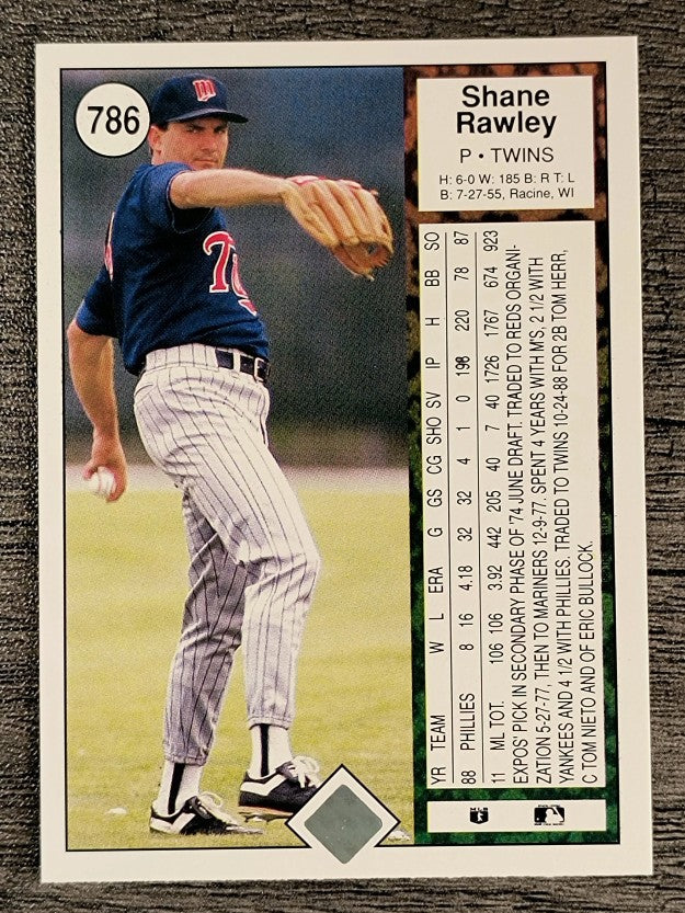 1989 Upper Deck #786 Shane Rawley