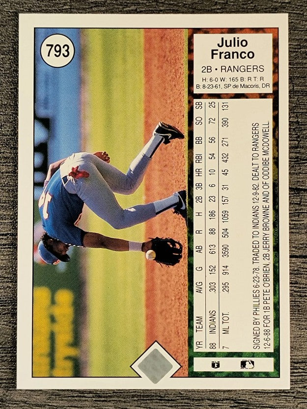 1989 Upper Deck #793 Julio Franco