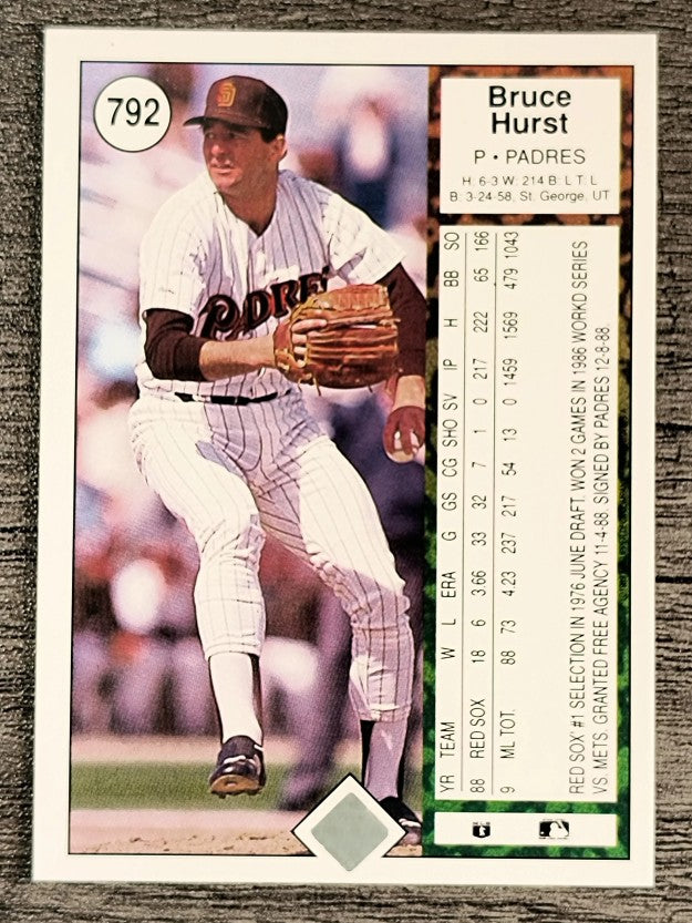 1989 Upper Deck #792 Bruce Hurst