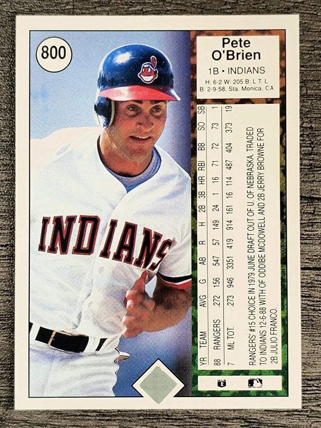 1989 Upper Deck #800 Pete O'Brien