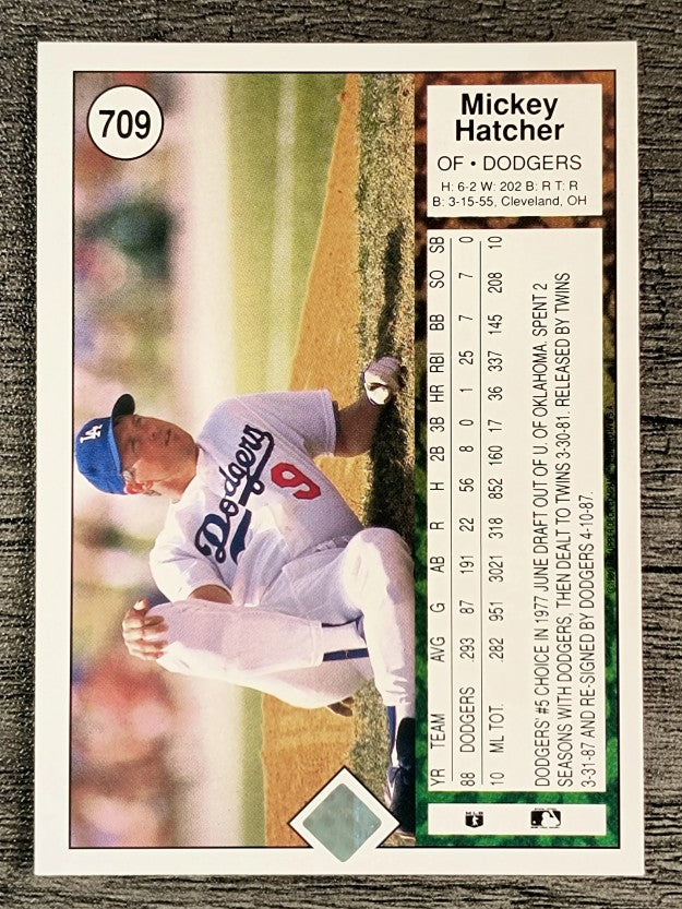 1989 Upper Deck #709 Mickey Hatcher
