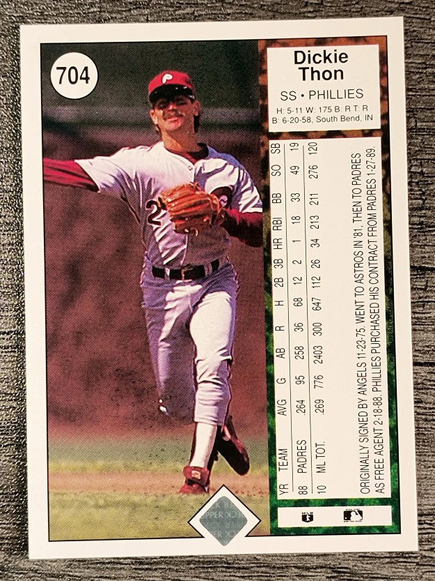 1989 Upper Deck #704 Dickie Thon