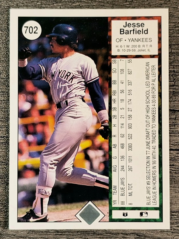 1989 Upper Deck #702 Jesse Barfield