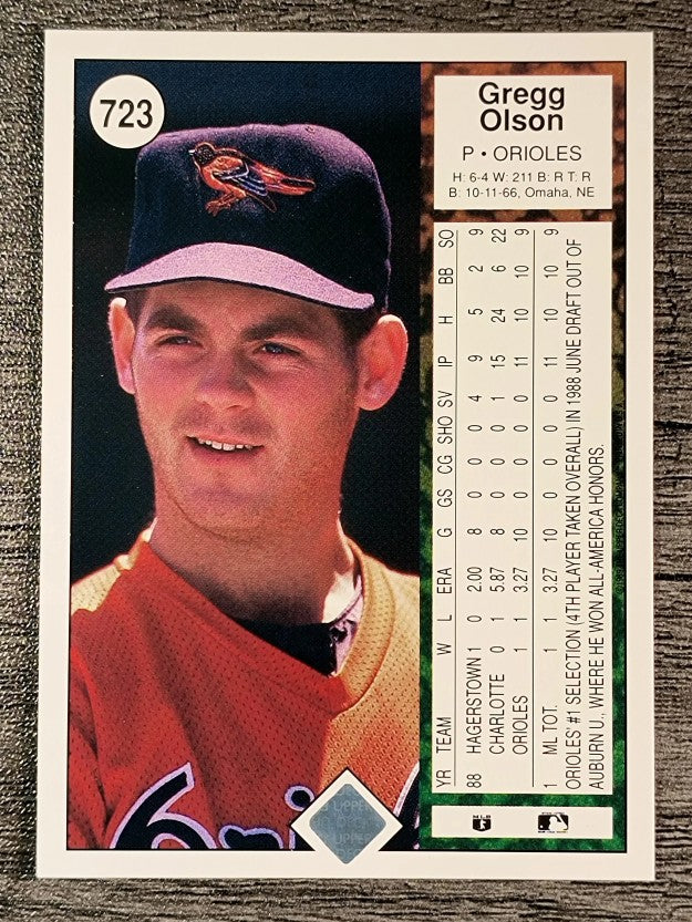 1989 Upper Deck #723 Gregg Olson RC