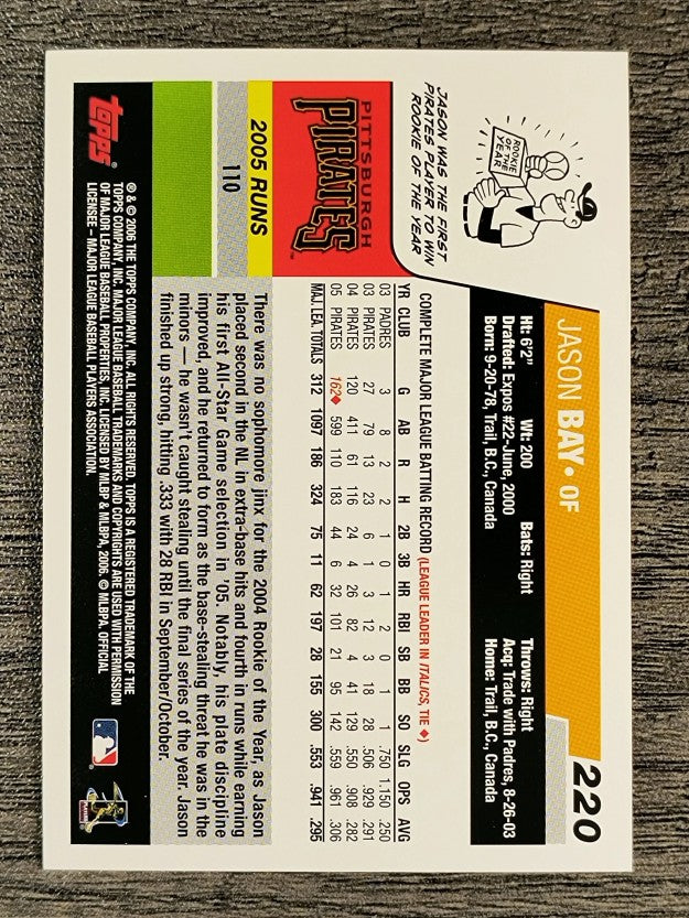 2006 Topps #220 Jason Bay