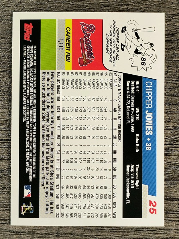 2006 Topps #25 Chipper Jones