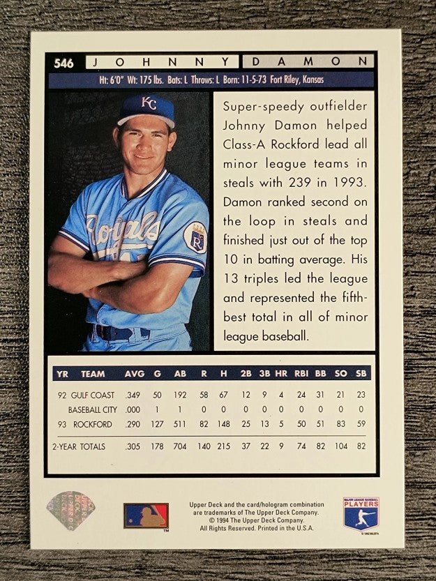 1994 Upper Deck #546 Johnny Damon