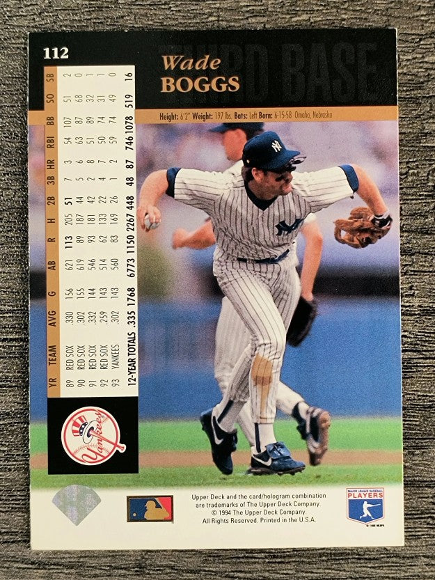 1994 Upper Deck #112 Wade Boggs