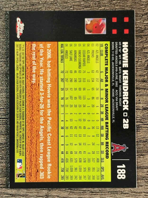 2007 Topps Chrome #188 Howie Kendrick
