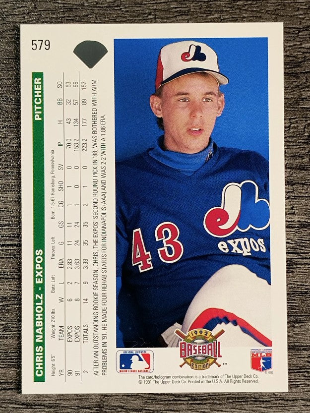 1992 Upper Deck #579 Chris Nabholz