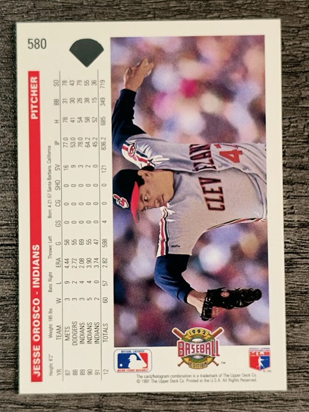 1992 Upper Deck #580 Jesse Orosco
