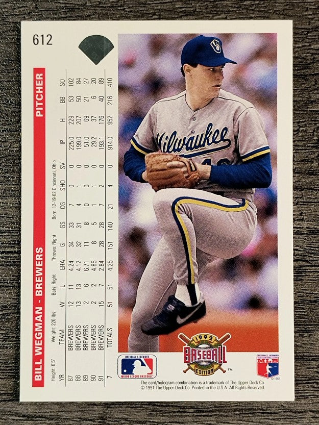 1992 Upper Deck #612 Bill Wegman