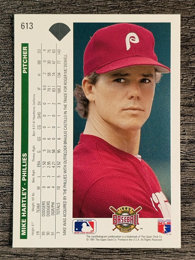 1992 Upper Deck #613 Mike Hartley