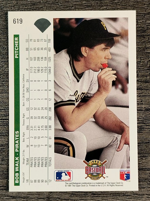 1992 Upper Deck #619 Bob Walk