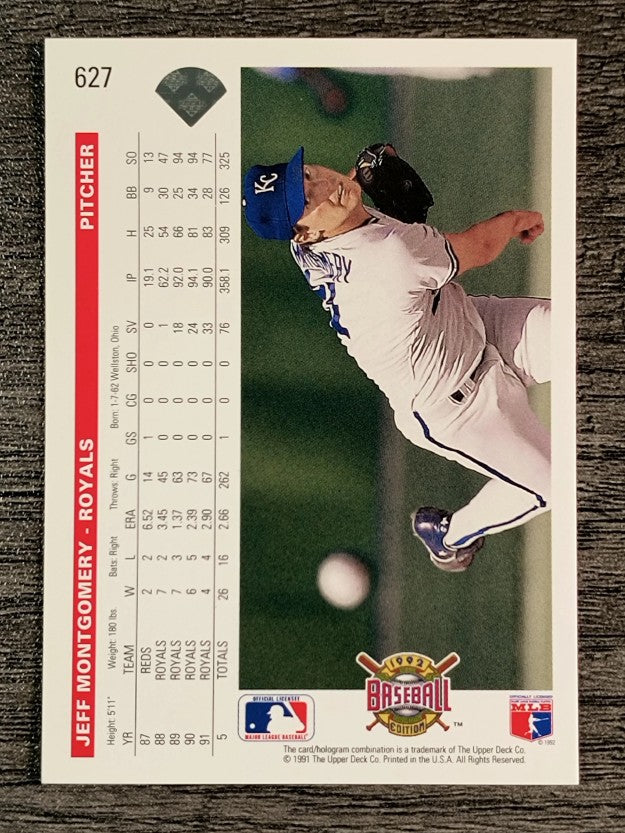 1992 Upper Deck #627 Jeff Montgomery