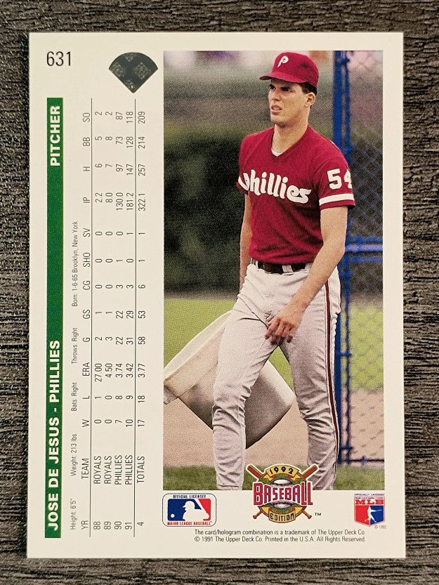 1992 Upper Deck #631 Jose DeJesus