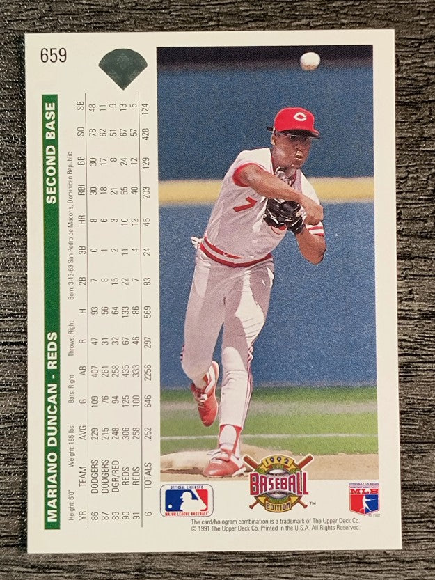 1992 Upper Deck #659 Mariano Duncan