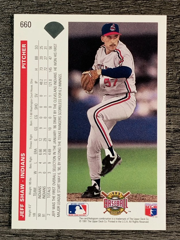 1992 Upper Deck #660 Jeff Shaw