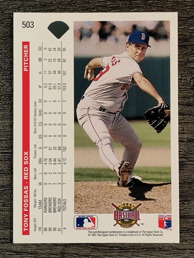 1992 Upper Deck #503 Tony Fossas