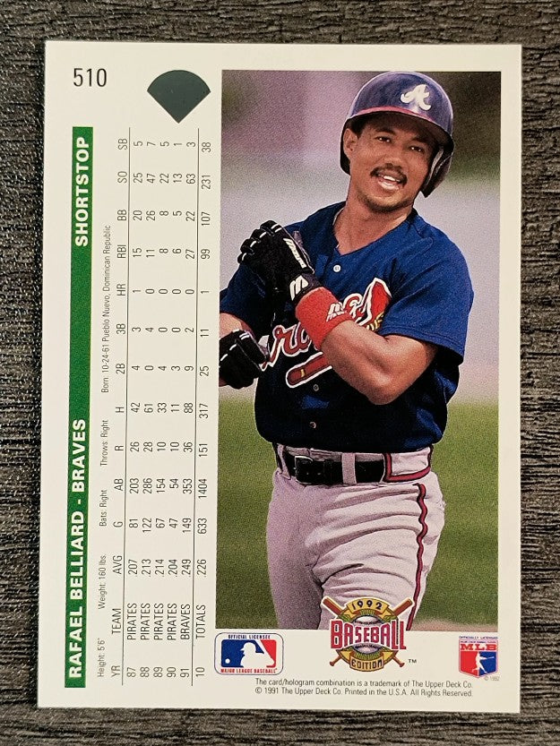 1992 Upper Deck #510 Rafael Belliard