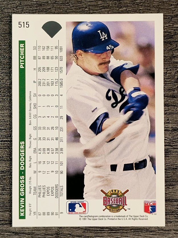 1992 Upper Deck #515 Kevin Gross