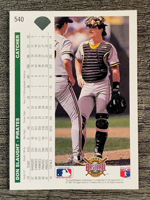 1992 Upper Deck #540 Don Slaught