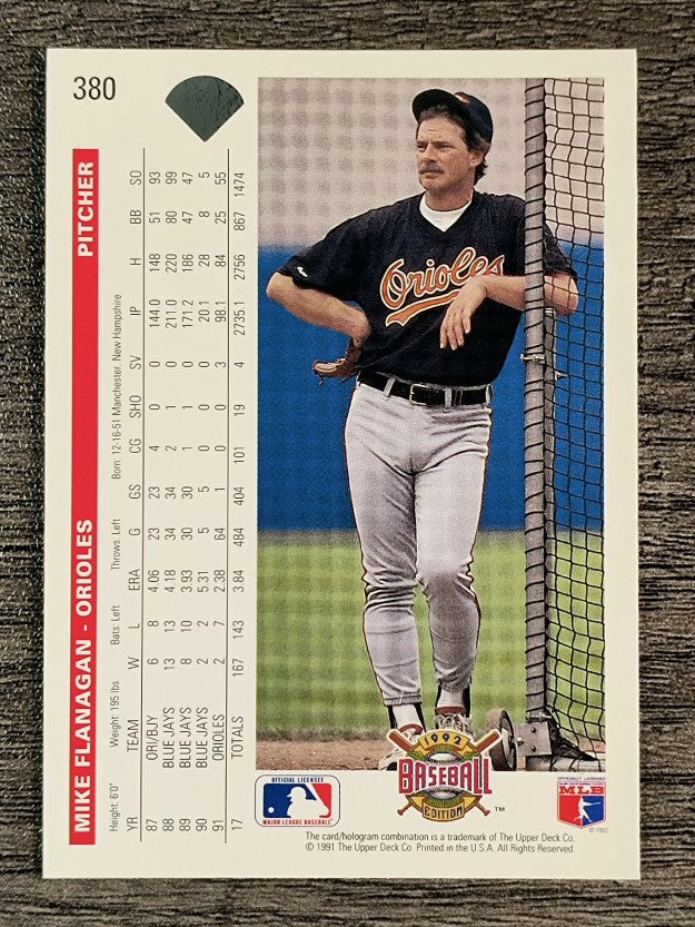 1992 Upper Deck #380 Mike Flanagan
