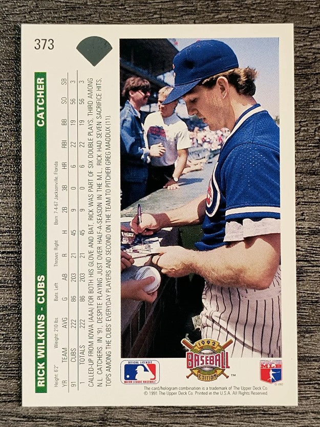 1992 Upper Deck #373 Rick Wilkins