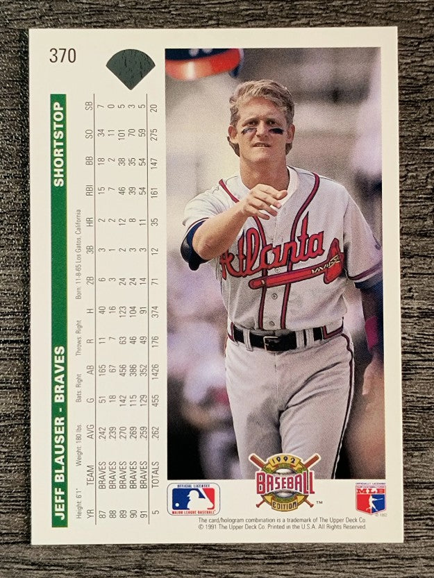 1992 Upper Deck #370 Jeff Blauser