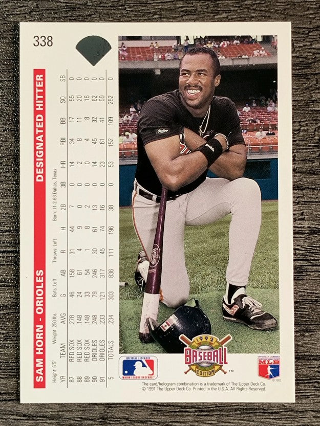 1992 Upper Deck #338 Sam Horn